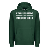 Sports Green i'm awesome i'm a fashion designer Premium Hoodie - artisFamous