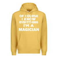 Antique Gold i know everything i'm a magician Premium Hoodie - artisFamous