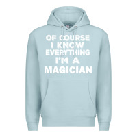 Blue Mist i know everything i'm a magician Premium Hoodie - artisFamous