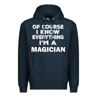 Navy i know everything i'm a magician Premium Hoodie - artisFamous