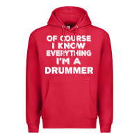 Cardinal i know everything i'm a drummer Premium Hoodie - artisFamous