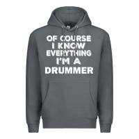 Rock i know everything i'm a drummer Premium Hoodie - artisFamous