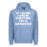 Colony Blue i know everything i'm a detective Premium Hoodie - artisFamous