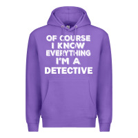 Purple i know everything i'm a detective Premium Hoodie - artisFamous