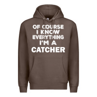 Coffee i know everything i'm a catcher Premium Hoodie - artisFamous