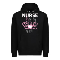 Black nurse by day super mom by night Premium Hoodie - artisFamous