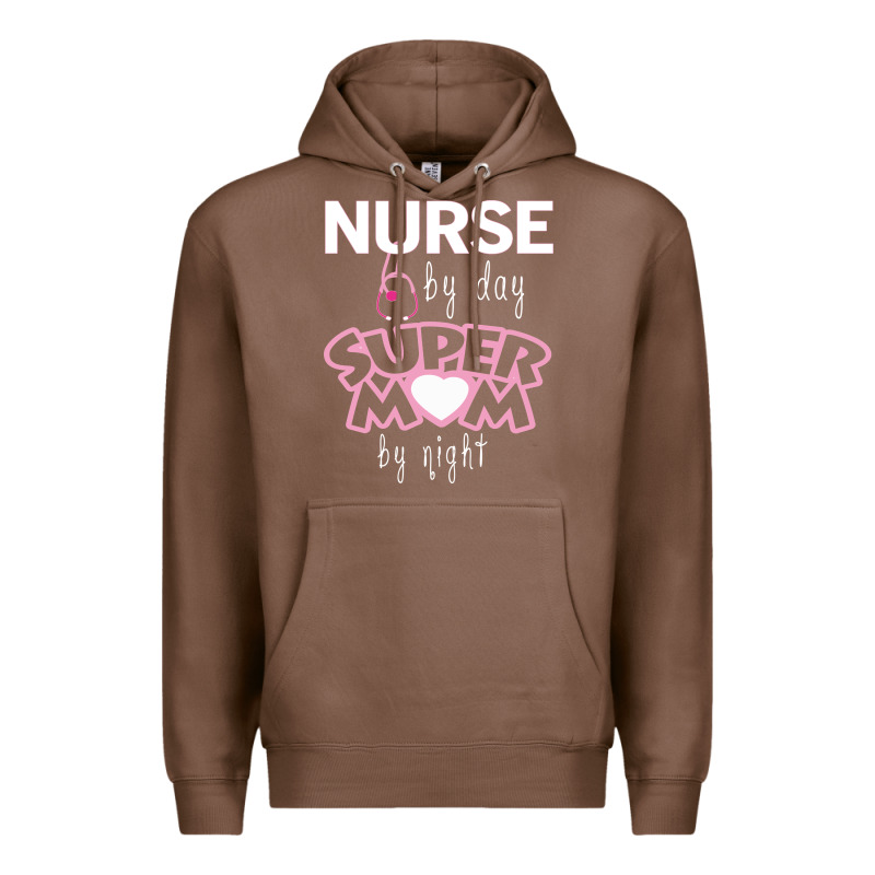 Nurse By Day Super Mom By Night Premium Hoodie by artisFamous | Teevron