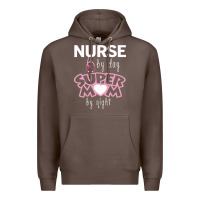 Coffee nurse by day super mom by night Premium Hoodie - artisFamous