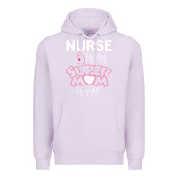 Lilac nurse by day super mom by night Premium Hoodie - artisFamous