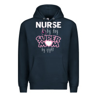Navy nurse by day super mom by night Premium Hoodie - artisFamous