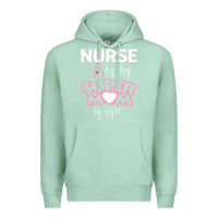 Seafoam nurse by day super mom by night Premium Hoodie - artisFamous