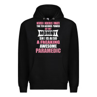 Black never underestimate mommy paramedic Premium Hoodie - artisFamous
