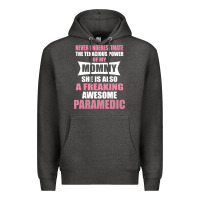 Charcoal Heather never underestimate mommy paramedic Premium Hoodie - artisFamous