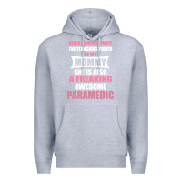 Heather Grey never underestimate mommy paramedic Premium Hoodie - artisFamous