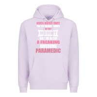 Lilac never underestimate mommy paramedic Premium Hoodie - artisFamous