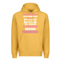 Mustard never underestimate mommy paramedic Premium Hoodie - artisFamous