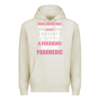 Oatmeal Heather never underestimate mommy paramedic Premium Hoodie - artisFamous