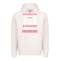 Pale Pink never underestimate mommy paramedic Premium Hoodie - artisFamous