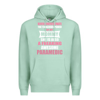 Seafoam never underestimate mommy paramedic Premium Hoodie - artisFamous