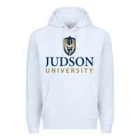 White Judson College Premium Hoodie - artisFamous