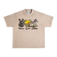 French Oak peace love zebra Urban Heavy Tee - LillyAllenDesigns