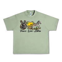 Oil Green peace love zebra Urban Heavy Tee - LillyAllenDesigns