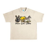 Sandshell peace love zebra Urban Heavy Tee - LillyAllenDesigns