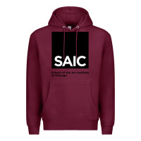 Burgundy School of The Art Institute of Chicago College Premium Hoodie - artisFamous