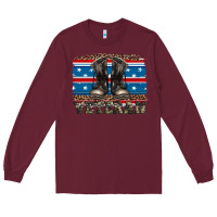 Burgundy armed forces day veteran Long Sleeve Tee - Artiststas