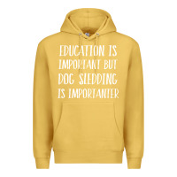 Antique Gold dog sledding is importanter Premium Hoodie - artisFamous