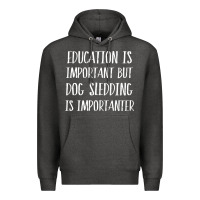 Charcoal Heather dog sledding is importanter Premium Hoodie - artisFamous