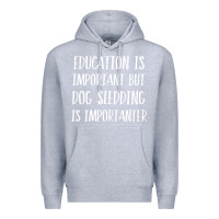 Heather Grey dog sledding is importanter Premium Hoodie - artisFamous