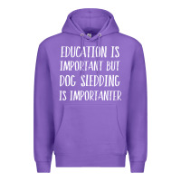 Purple dog sledding is importanter Premium Hoodie - artisFamous