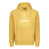 Antique Gold i raised a badass drummer Premium Hoodie - artisFamous