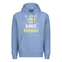Colony Blue i raised a badass drummer Premium Hoodie - artisFamous