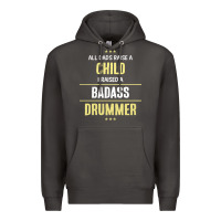 Smoke i raised a badass drummer Premium Hoodie - artisFamous