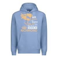 Colony Blue women are born in richmond Premium Hoodie - artisFamous