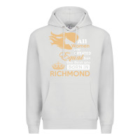 Dove Grey women are born in richmond Premium Hoodie - artisFamous
