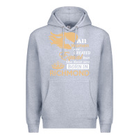 Heather Grey women are born in richmond Premium Hoodie - artisFamous