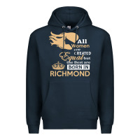 Navy women are born in richmond Premium Hoodie - artisFamous