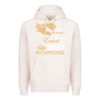 Pale Pink women are born in richmond Premium Hoodie - artisFamous