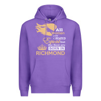 Purple women are born in richmond Premium Hoodie - artisFamous