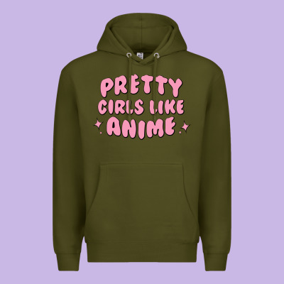 Pretty Girls Like Anime Premium Hoodie Designed By Artisfamous