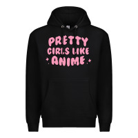 Black Pretty Girls Like Anime Premium Hoodie - artisFamous