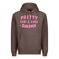 Coffee Pretty Girls Like Anime Premium Hoodie - artisFamous