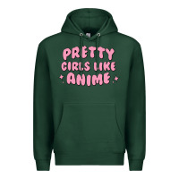 Sports Green Pretty Girls Like Anime Premium Hoodie - artisFamous