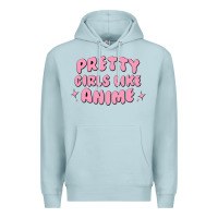 Blue Mist Pretty Girls Like Anime Premium Hoodie - artisFamous