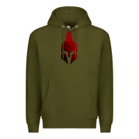 Army Green Spartan Premium Hoodie - artisFamous