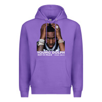 Purple Rest in Peace Young Dolph Premium Hoodie - artisFamous