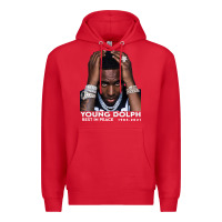 Red Rest in Peace Young Dolph Premium Hoodie - artisFamous